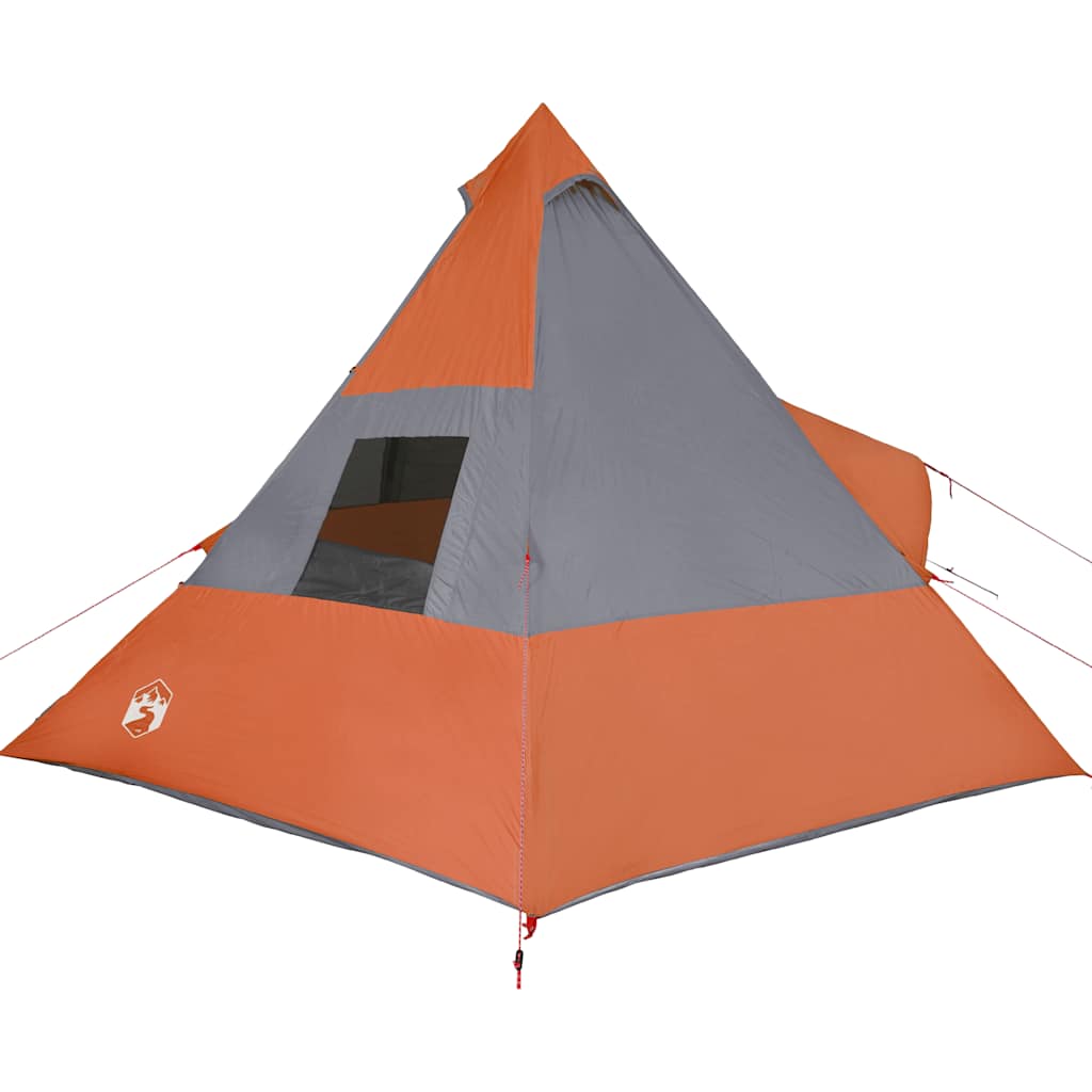 Tipi Camping Tent 7 Persons Orange Waterproof