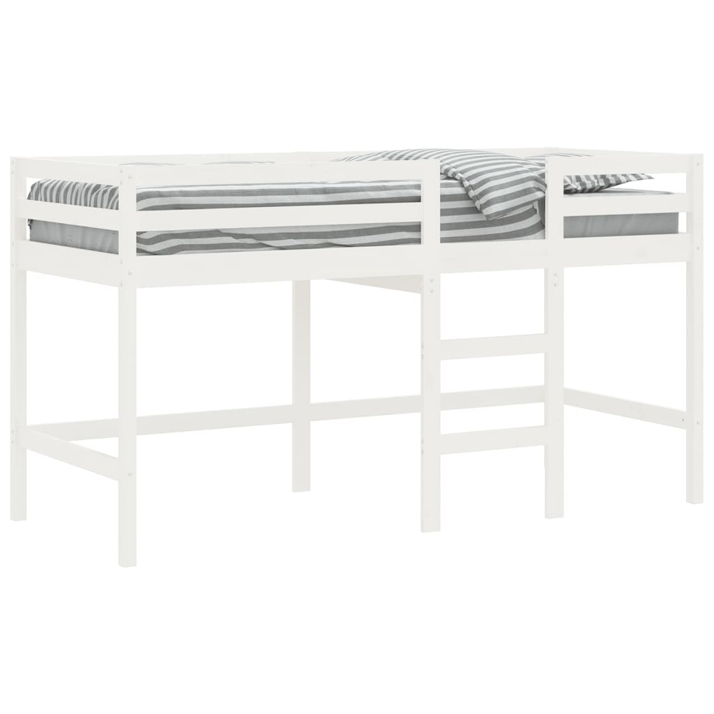 Children's Loft Bed with Ladder White 80x200 cm Solid Pine Wood