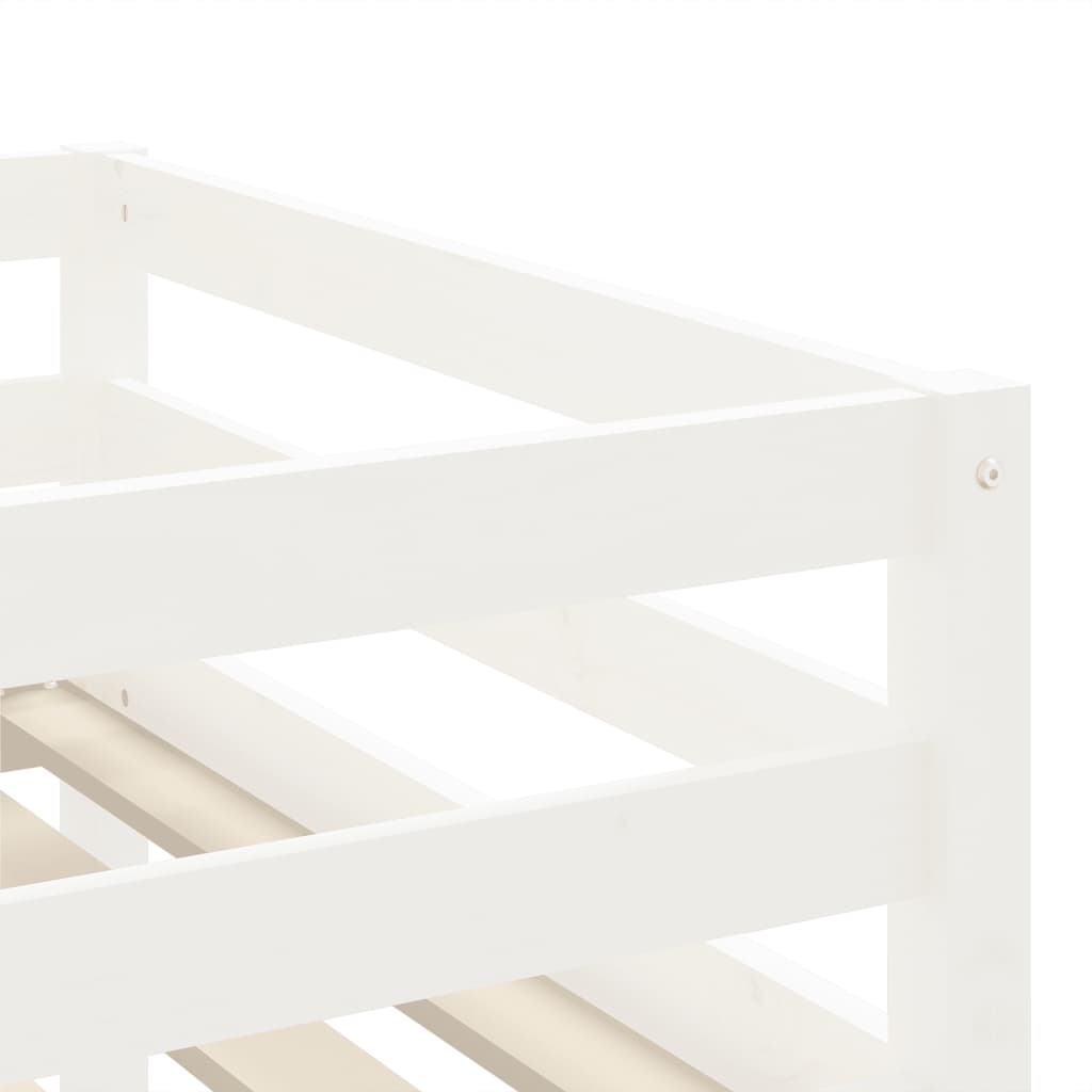 Children's Loft Bed with Ladder White 80x200 cm Solid Pine Wood