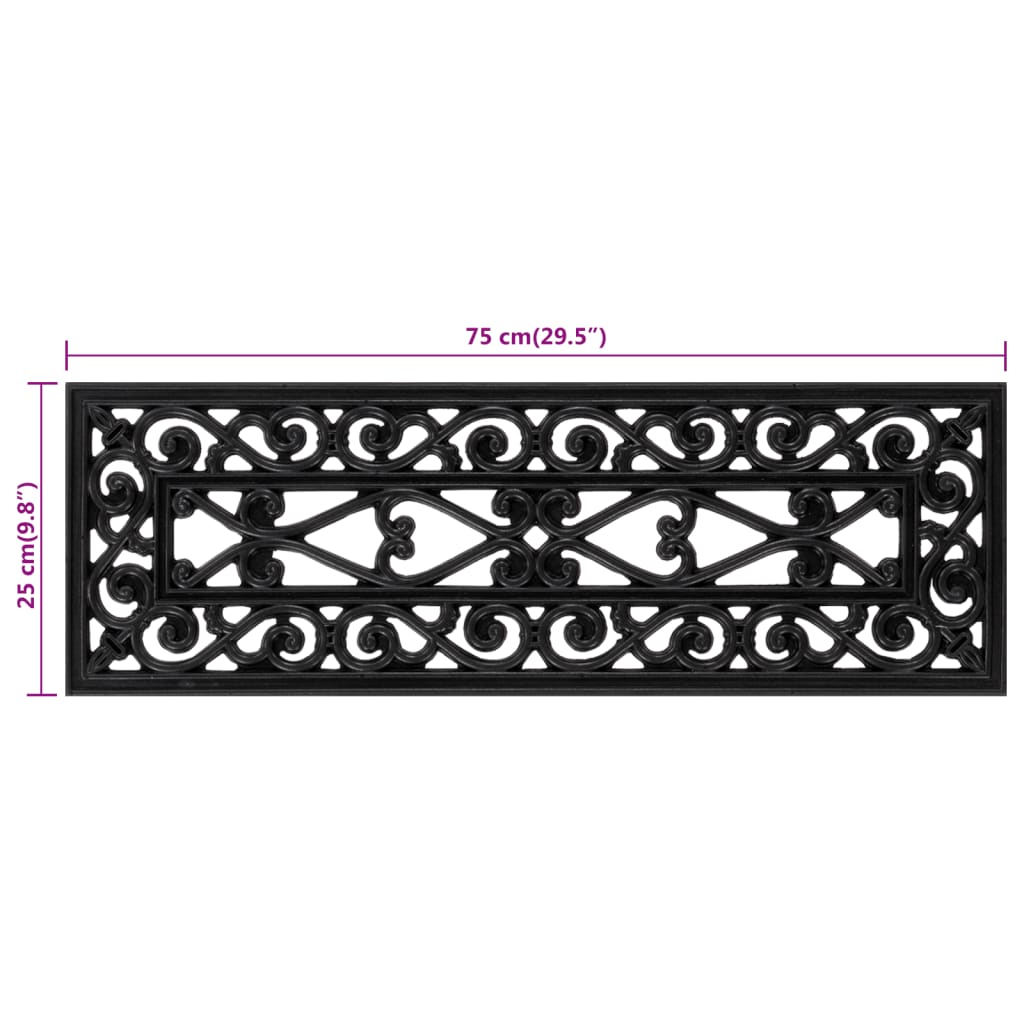 Stair mats 10 pcs. 25x75 cm rubber