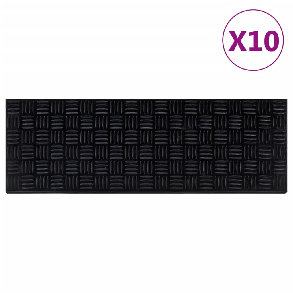 Stair mats 10 pcs. 25x75 cm rubber