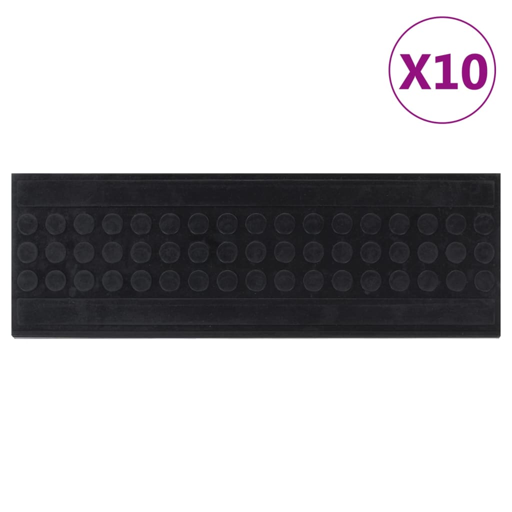 Stair mats 10 pcs. 25x75 cm rubber