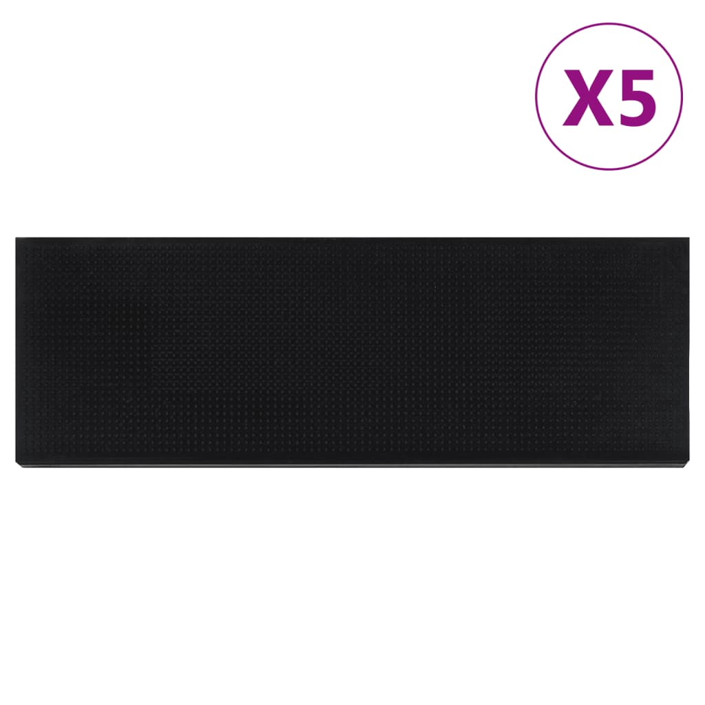 Stair mats 5 pcs. 25x75 cm rubber