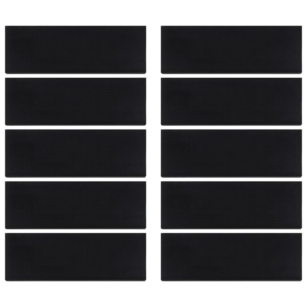 Stair mats 10 pcs. 25x75 cm rubber