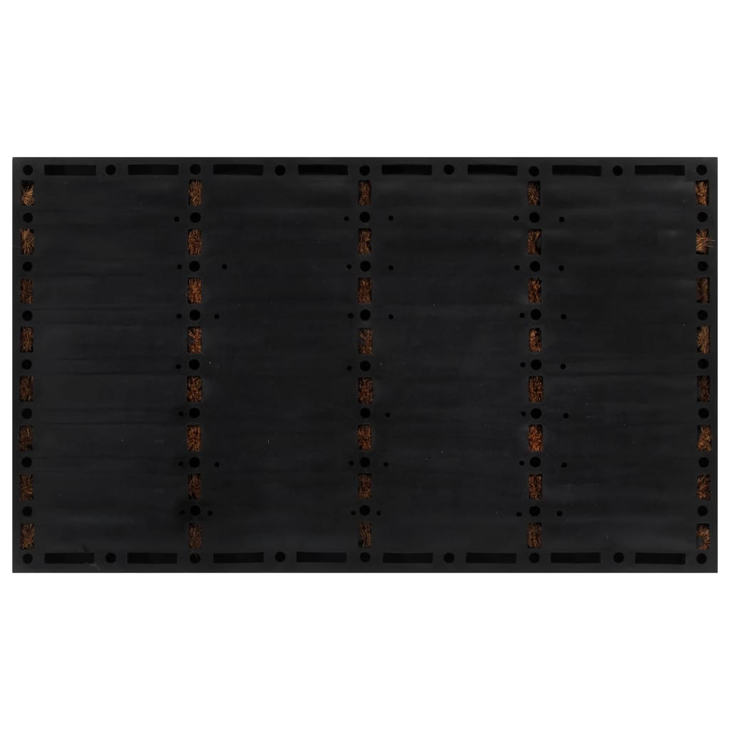 Doormat rectangular 45x75 cm rubber and coconut fiber