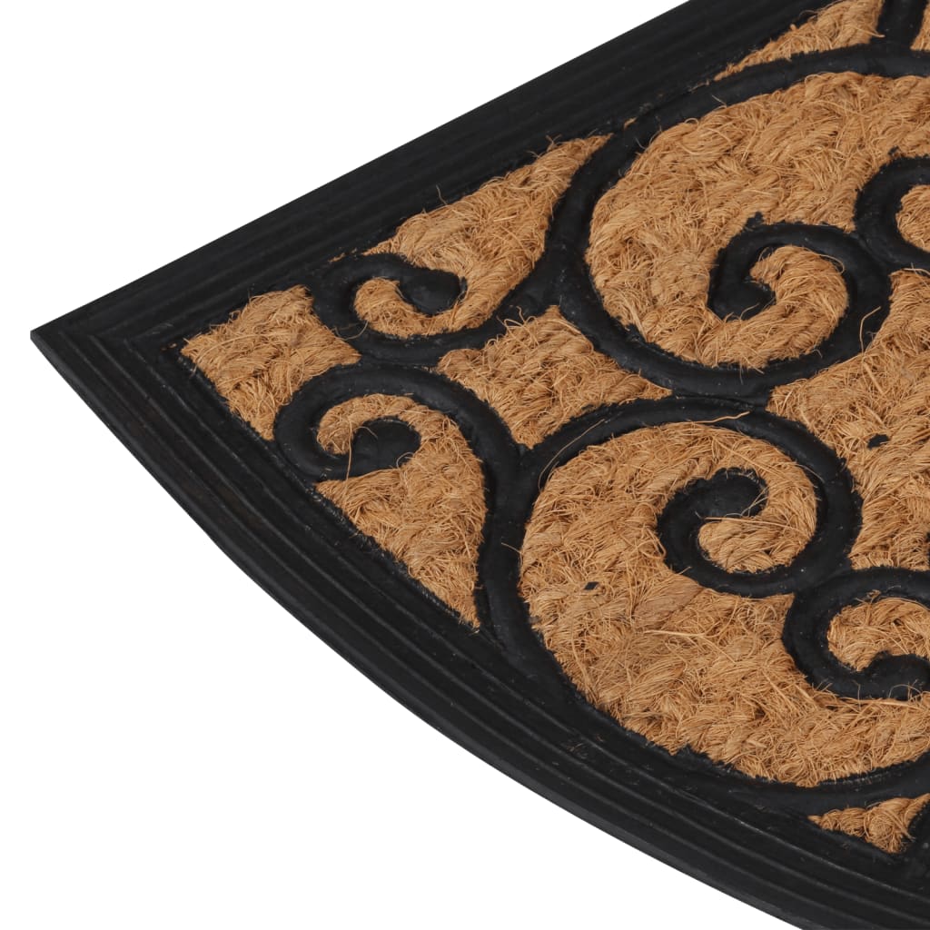 Doormat semicircular 45x75 cm rubber and coconut fiber