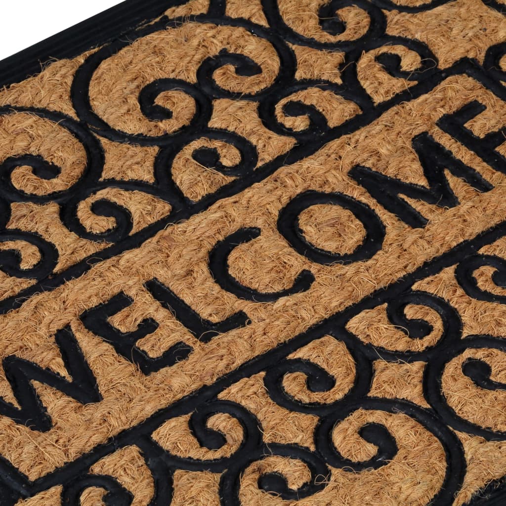 Doormat semicircular 45x75 cm rubber and coconut fiber