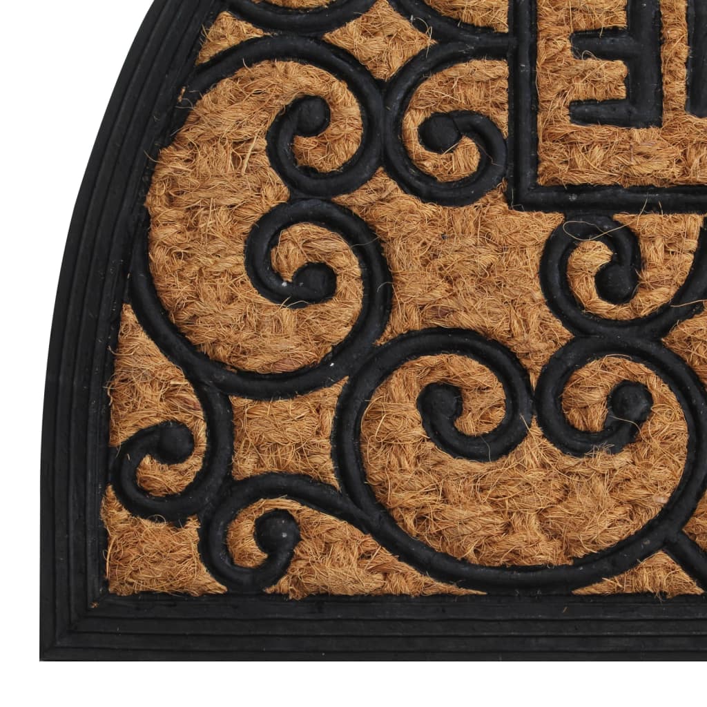 Doormat semicircular 45x75 cm rubber and coconut fiber