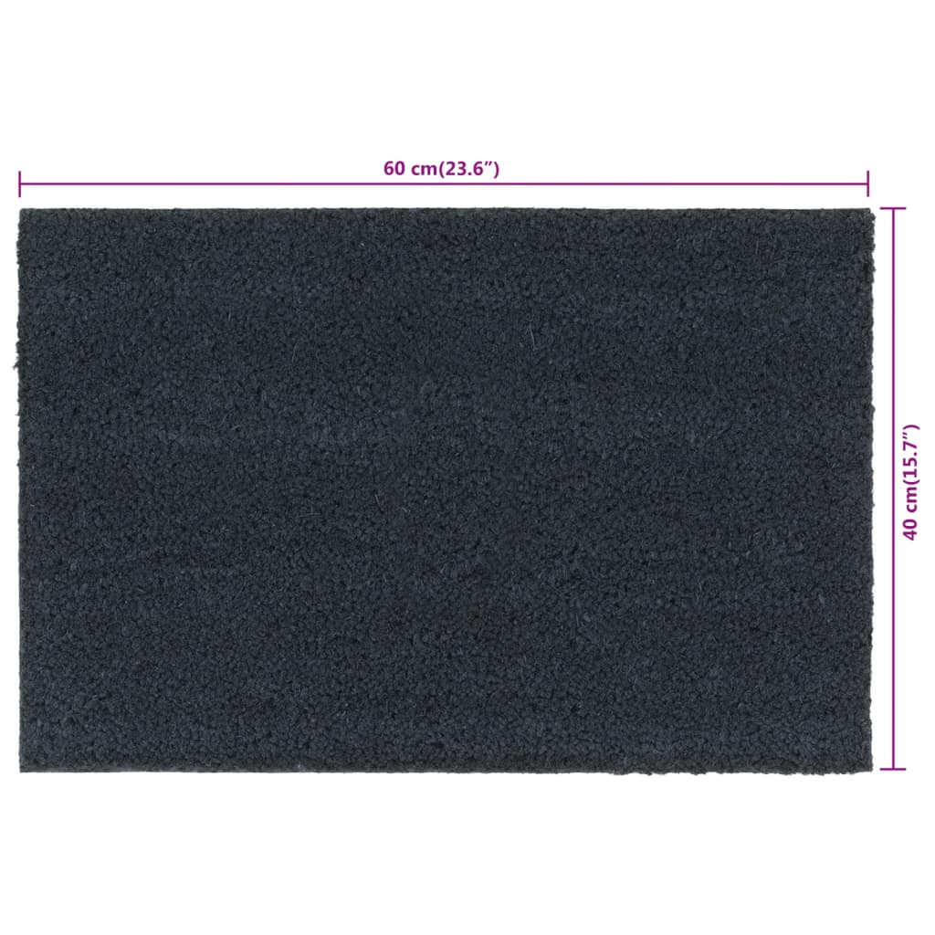 Doormats 5 pcs. Dark grey 40x60 cm coconut fibre tufted