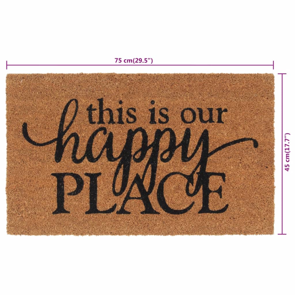 Doormat Natural 45x75 cm Coconut Fiber Tufted