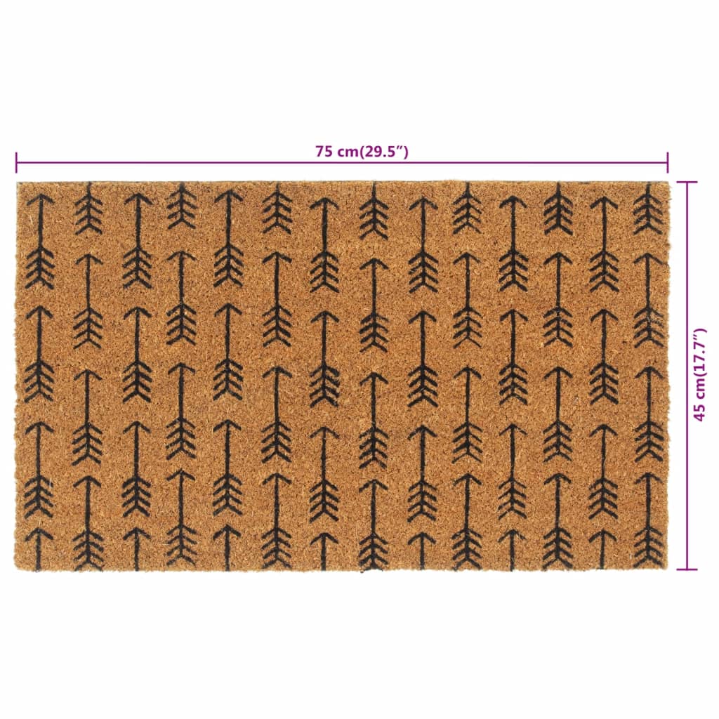 Doormat Natural 45x75 cm Coconut Fiber Tufted