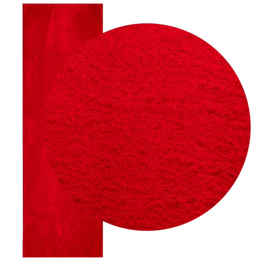 Teppich HUARTE Kurzflor Weich und Waschbar Rot 80x250 cm