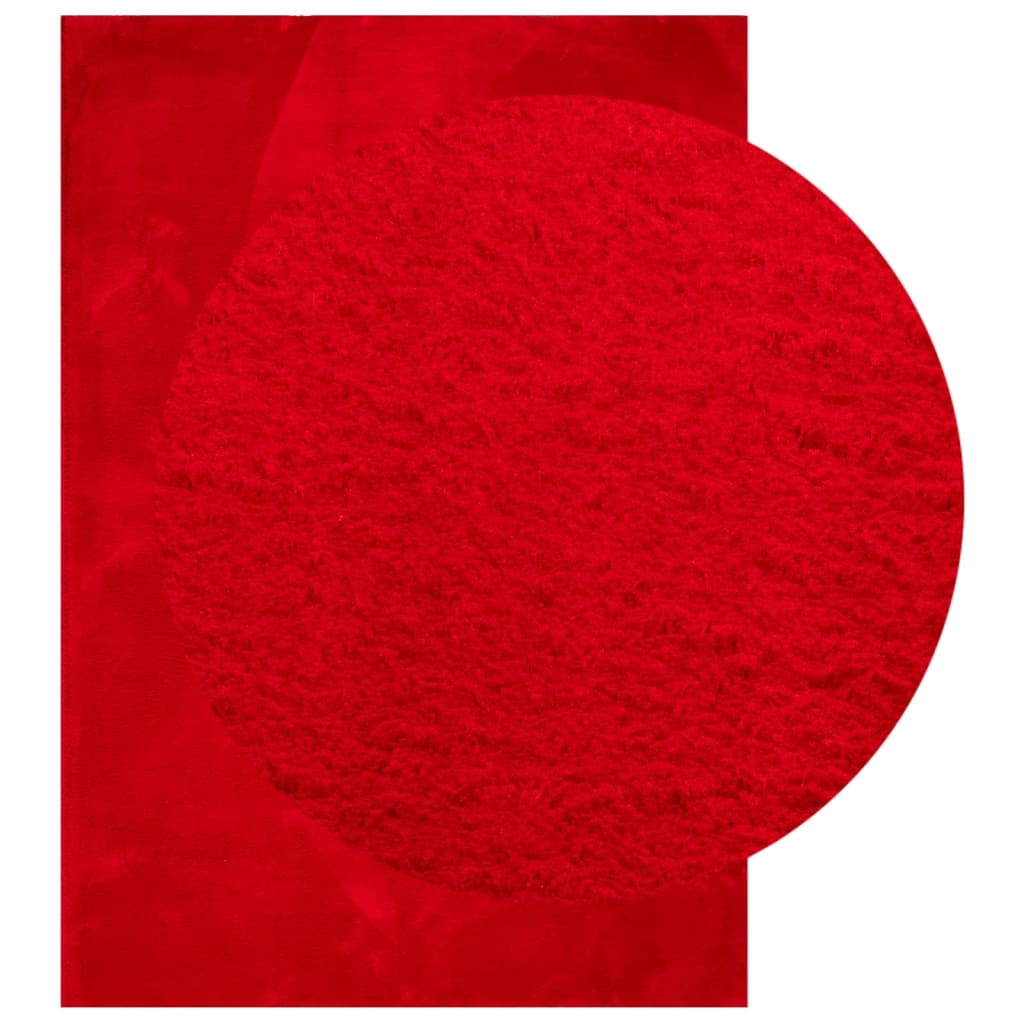 Carpet HUARTE Short Pile Soft and Washable Red 120x170 cm