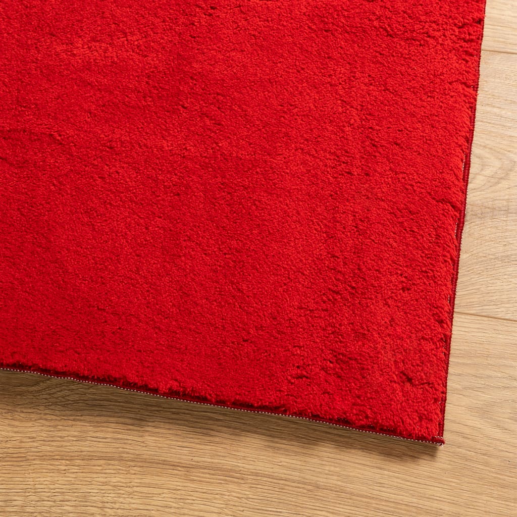 Carpet HUARTE Short Pile Soft and Washable Red 120x170 cm