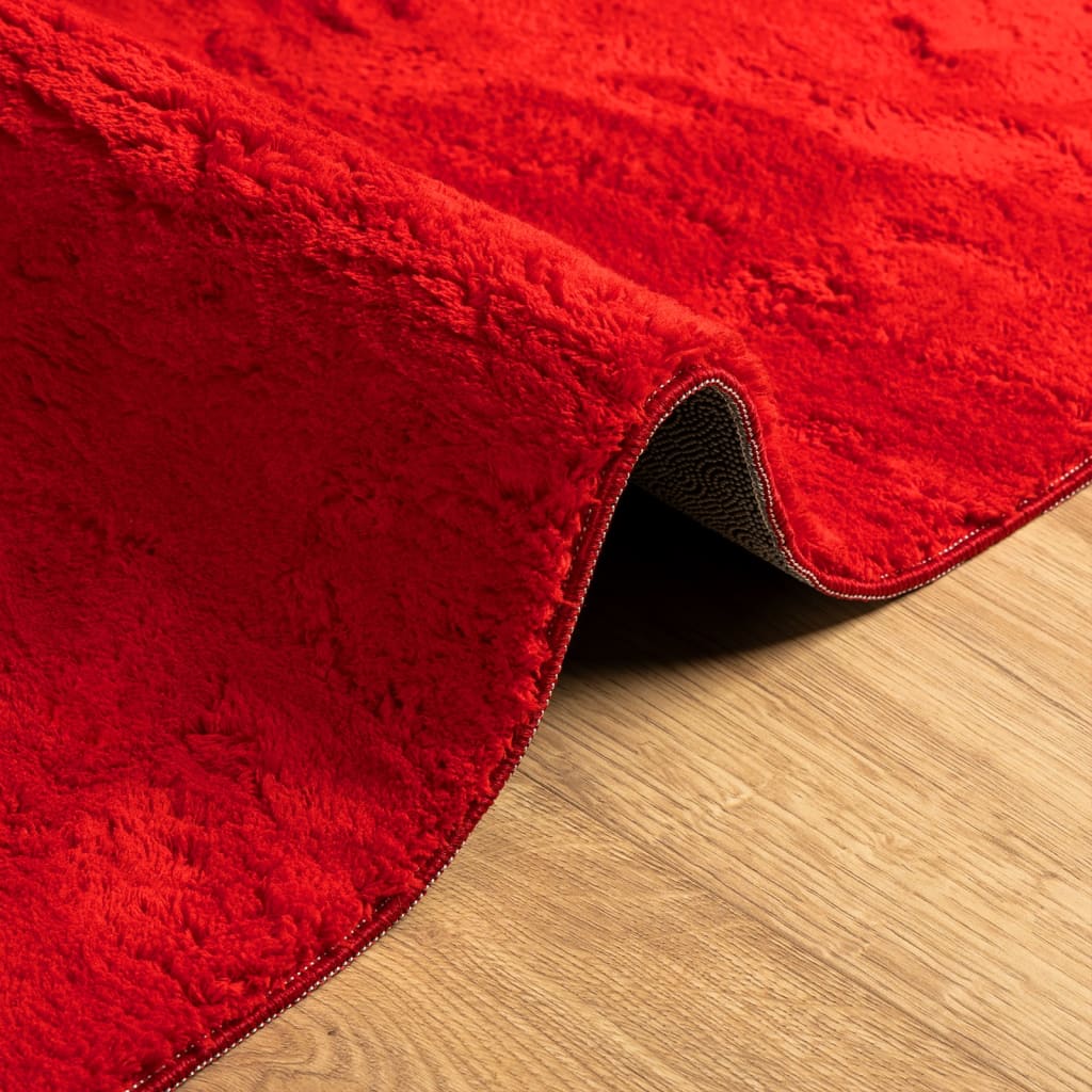 Carpet HUARTE Short Pile Soft and Washable Red 120x170 cm