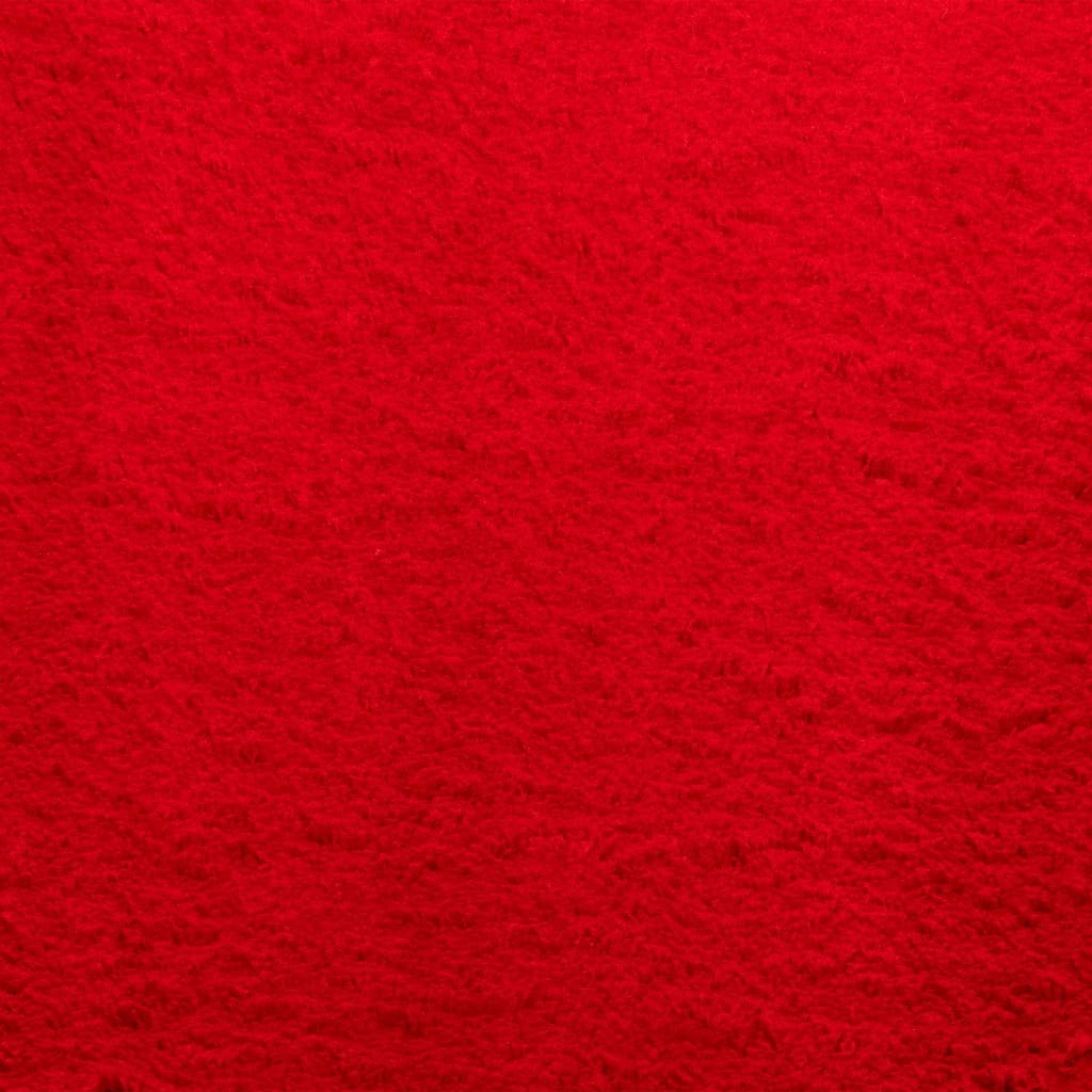 Teppich HUARTE Kurzflor Weich und Waschbar Rot 240x240 cm