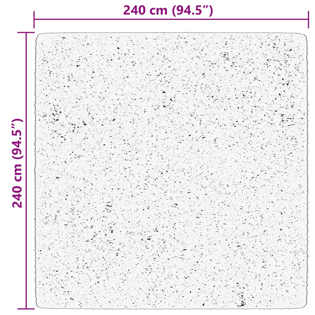 Teppich HUARTE Kurzflor Weich und Waschbar Rot 240x240 cm