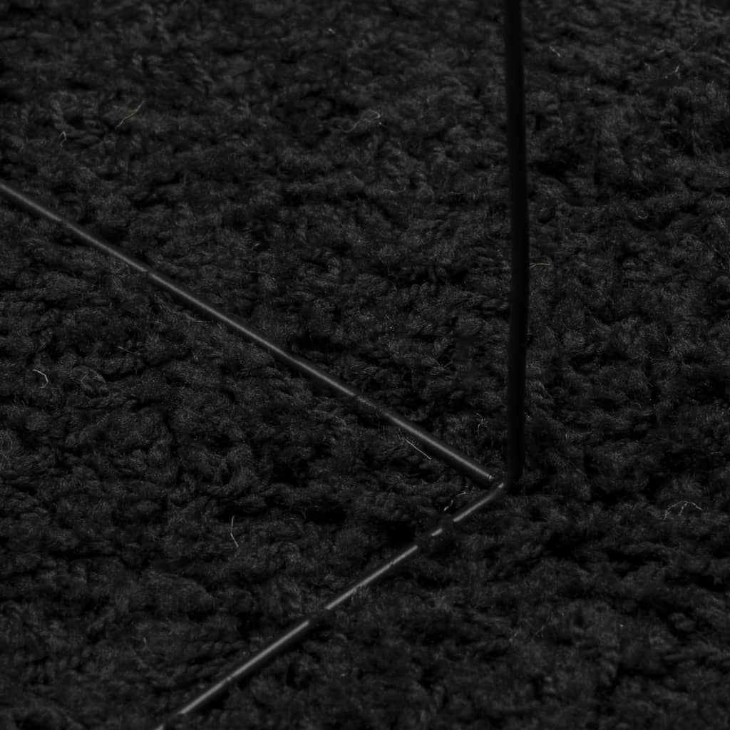 Shaggy-Teppich PAMPLONA Hochflor Modern Schwarz 160x230 cm
