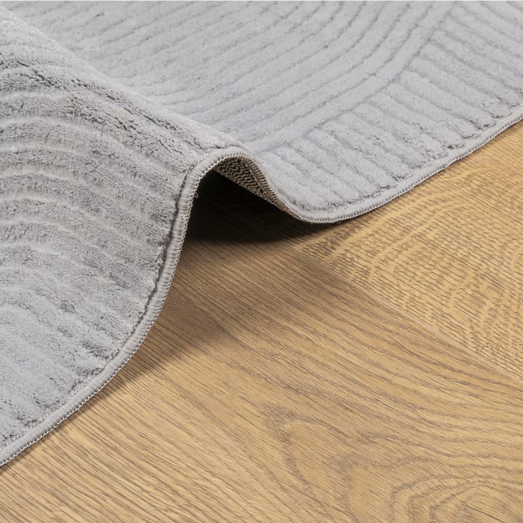 Carpet IZA Short Pile Scandinavian Look Grey 100x200 cm