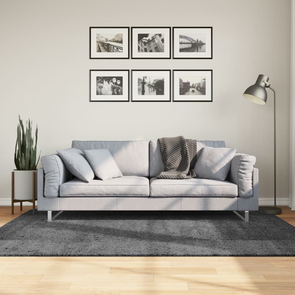 Carpet OVIEDO short pile anthracite 140x200 cm