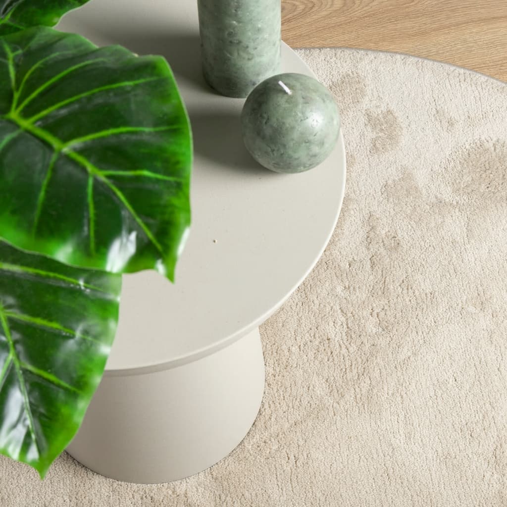 Teppich OVIEDO Kurzflor Beige Ø 160 cm