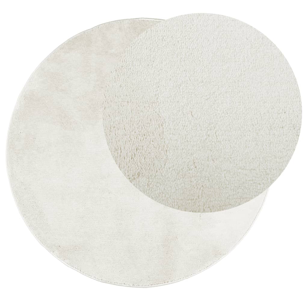 Carpet OVIEDO short pile cream Ø 80 cm