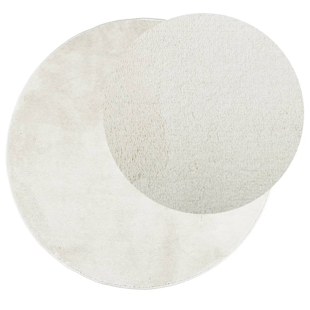 Carpet OVIEDO short pile cream Ø 120 cm
