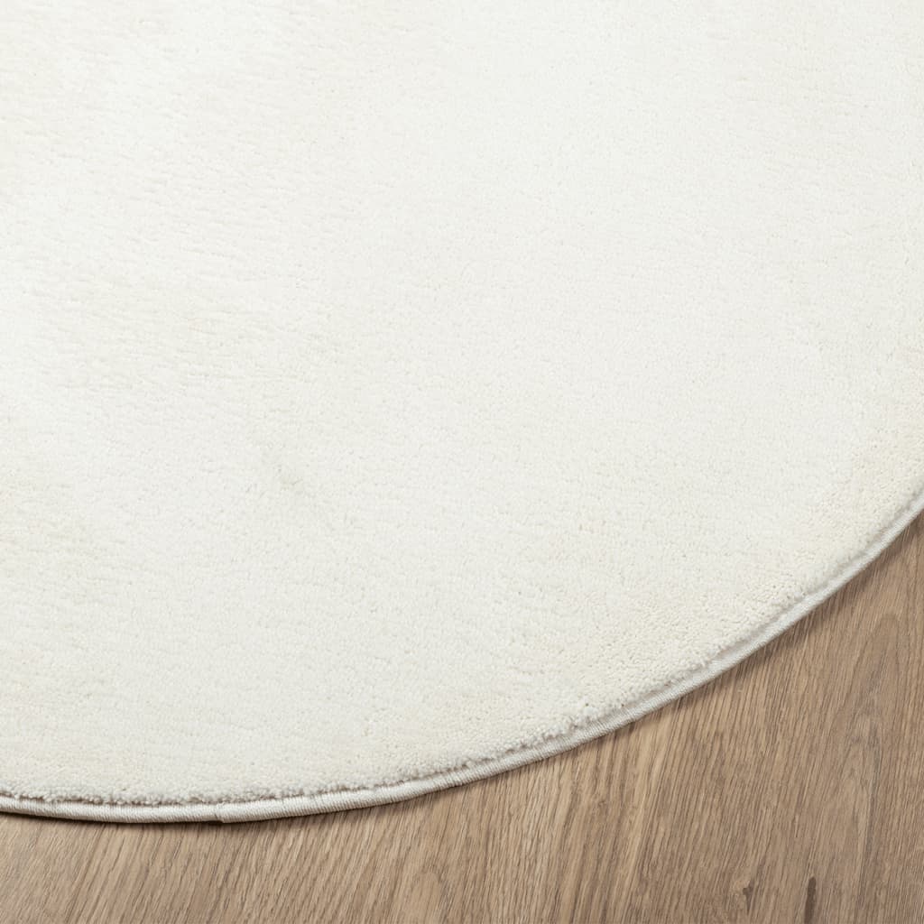Carpet OVIEDO short pile cream Ø 120 cm