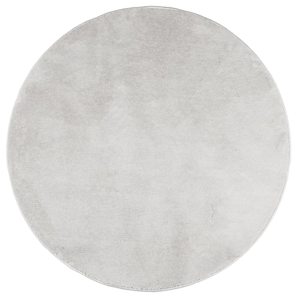 OVIEDO short pile carpet gray Ø 120 cm