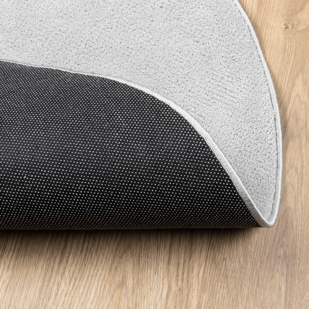 OVIEDO short pile carpet gray Ø 120 cm