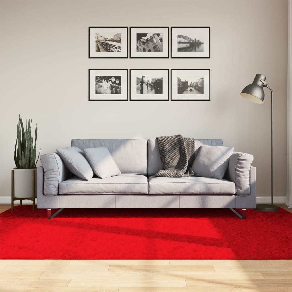 Rug OVIEDO short pile red 160x230 cm