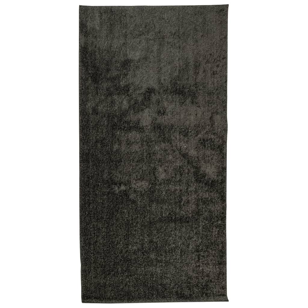 Carpet ISTAN Deep Pile Glossy Anthracite 100x200 cm