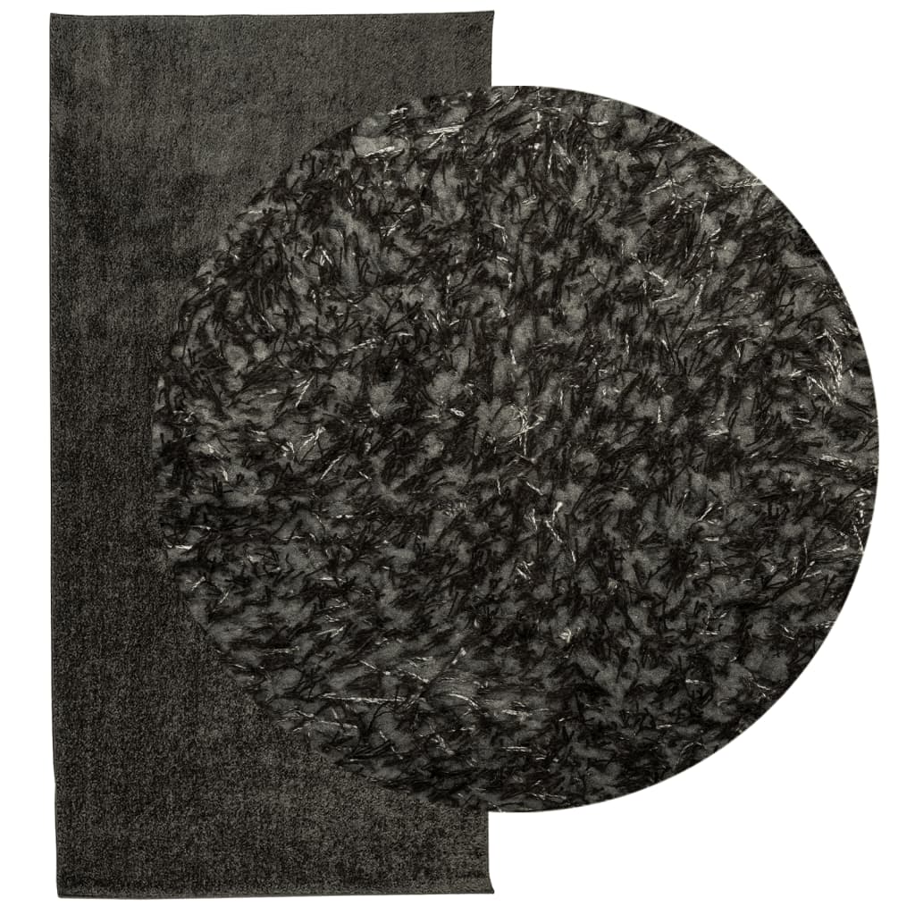 Carpet ISTAN Deep Pile Glossy Anthracite 100x200 cm