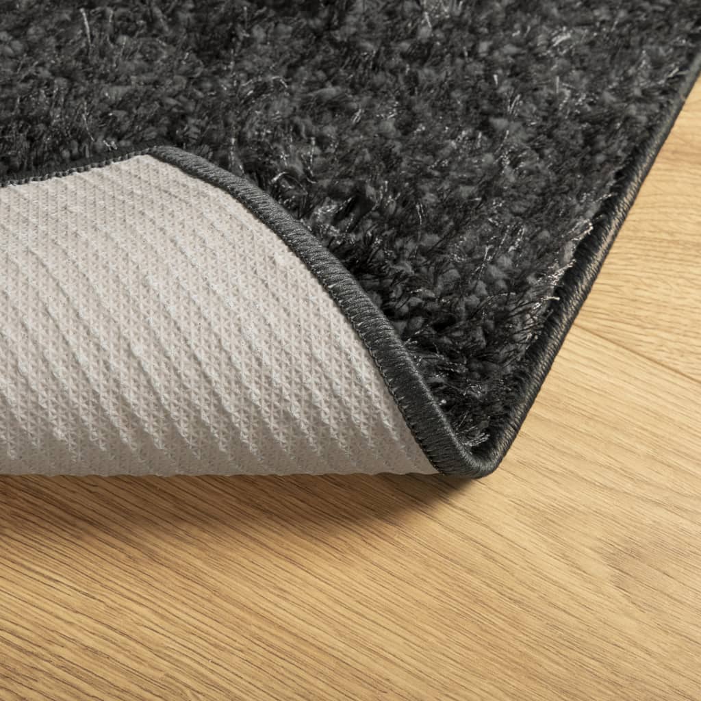 Carpet ISTAN Deep Pile Glossy Anthracite 100x200 cm