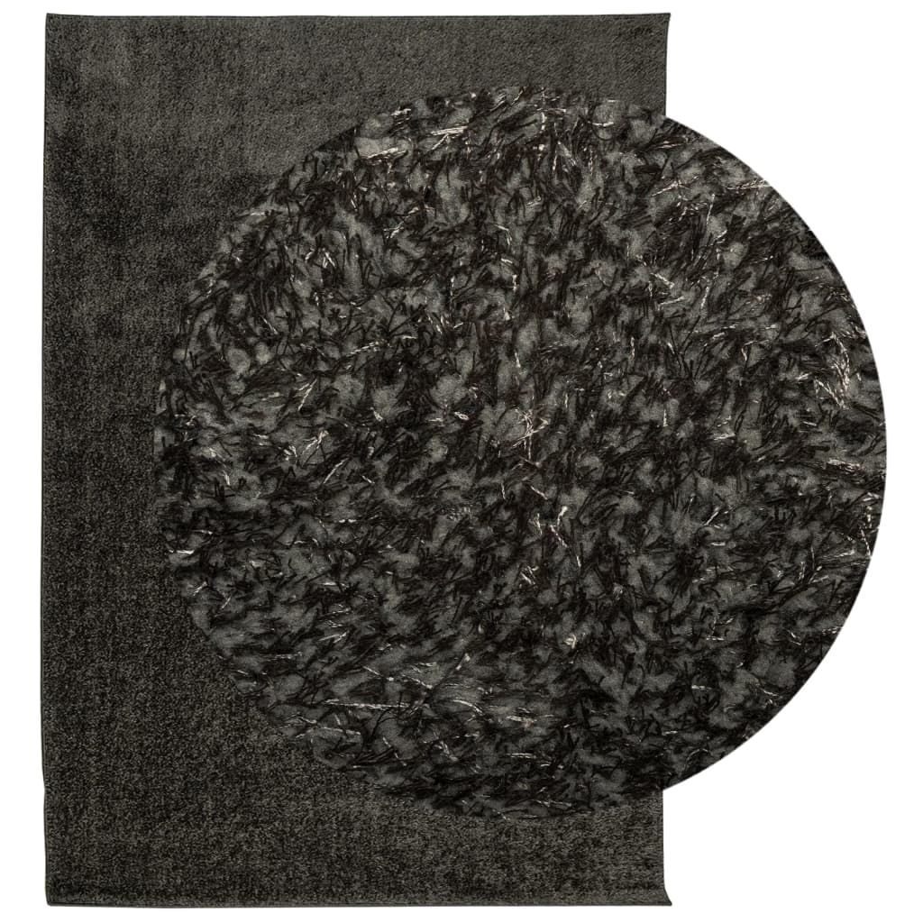 Carpet ISTAN Deep Pile Glossy Anthracite 120x170 cm