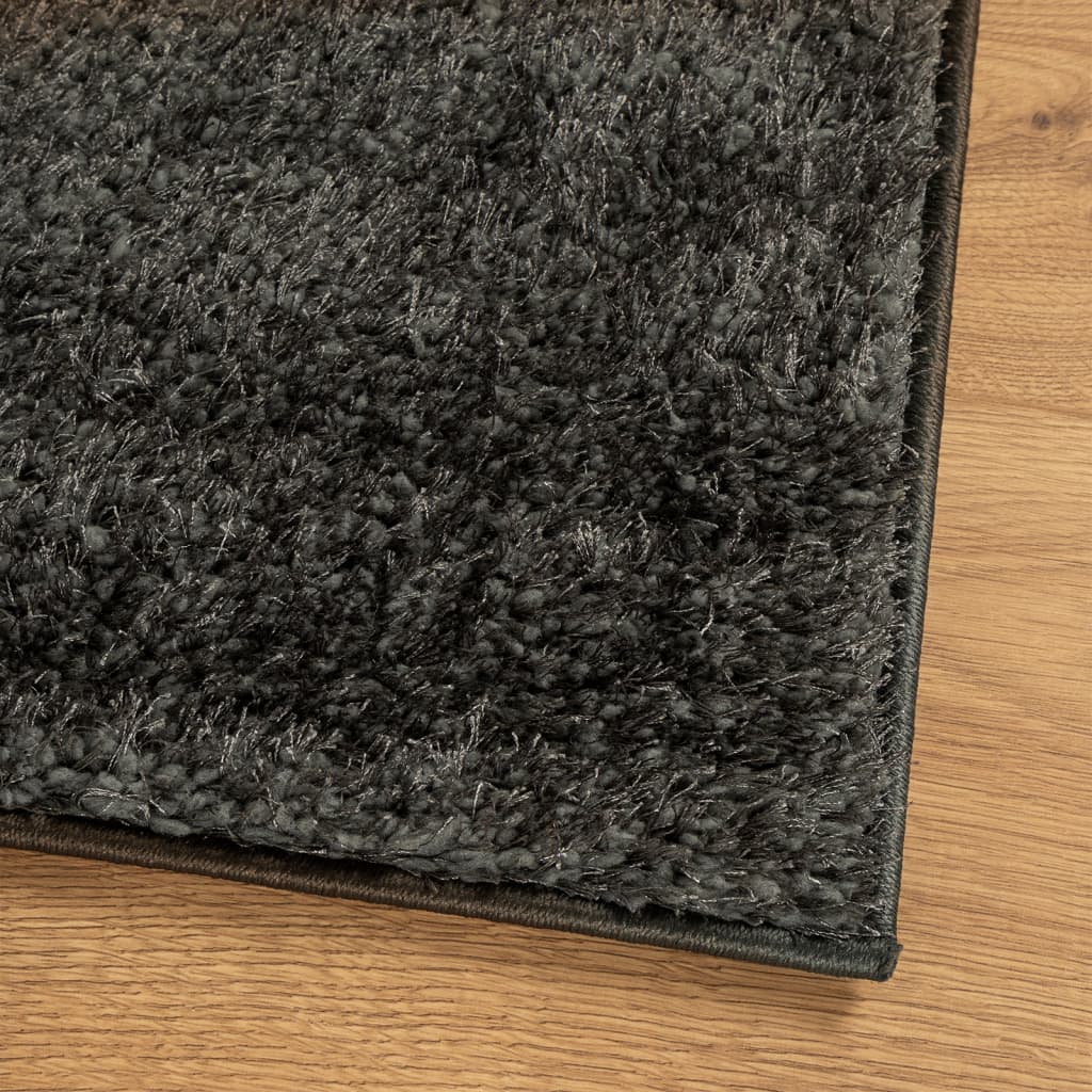 Carpet ISTAN Deep Pile Glossy Anthracite 120x170 cm