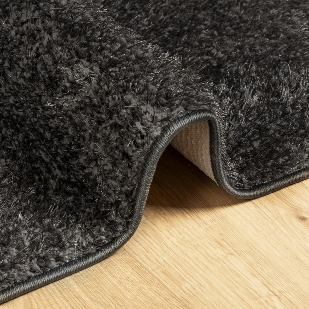 Carpet ISTAN Deep Pile Glossy Anthracite 120x170 cm