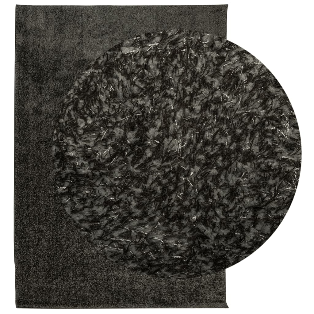 Carpet ISTAN Deep Pile Glossy Anthracite 160x230 cm
