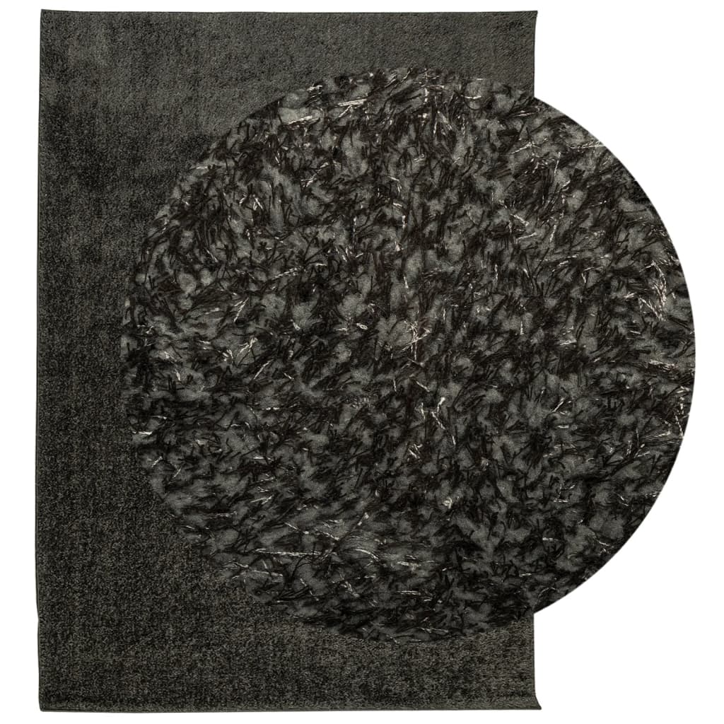 Carpet ISTAN Deep Pile Glossy Anthracite 240x340 cm