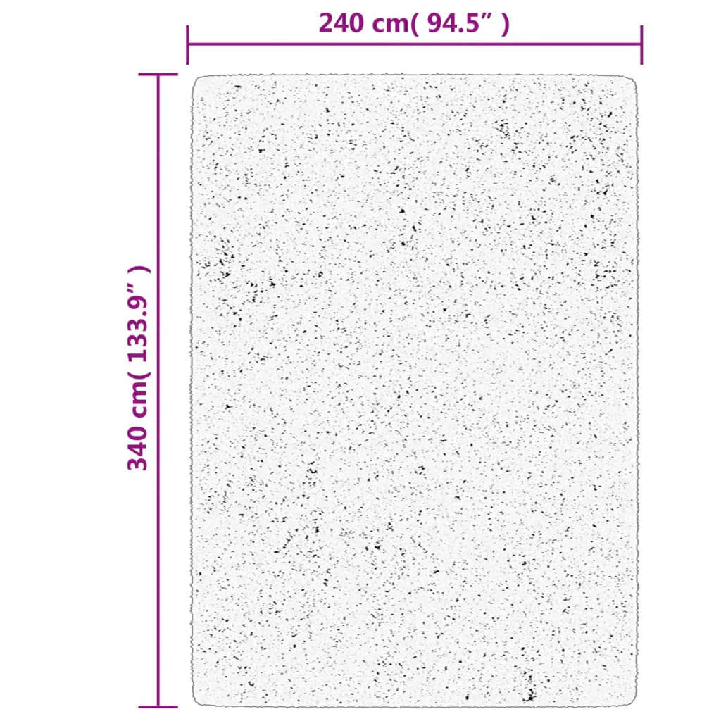 Carpet ISTAN Deep Pile Glossy Anthracite 240x340 cm
