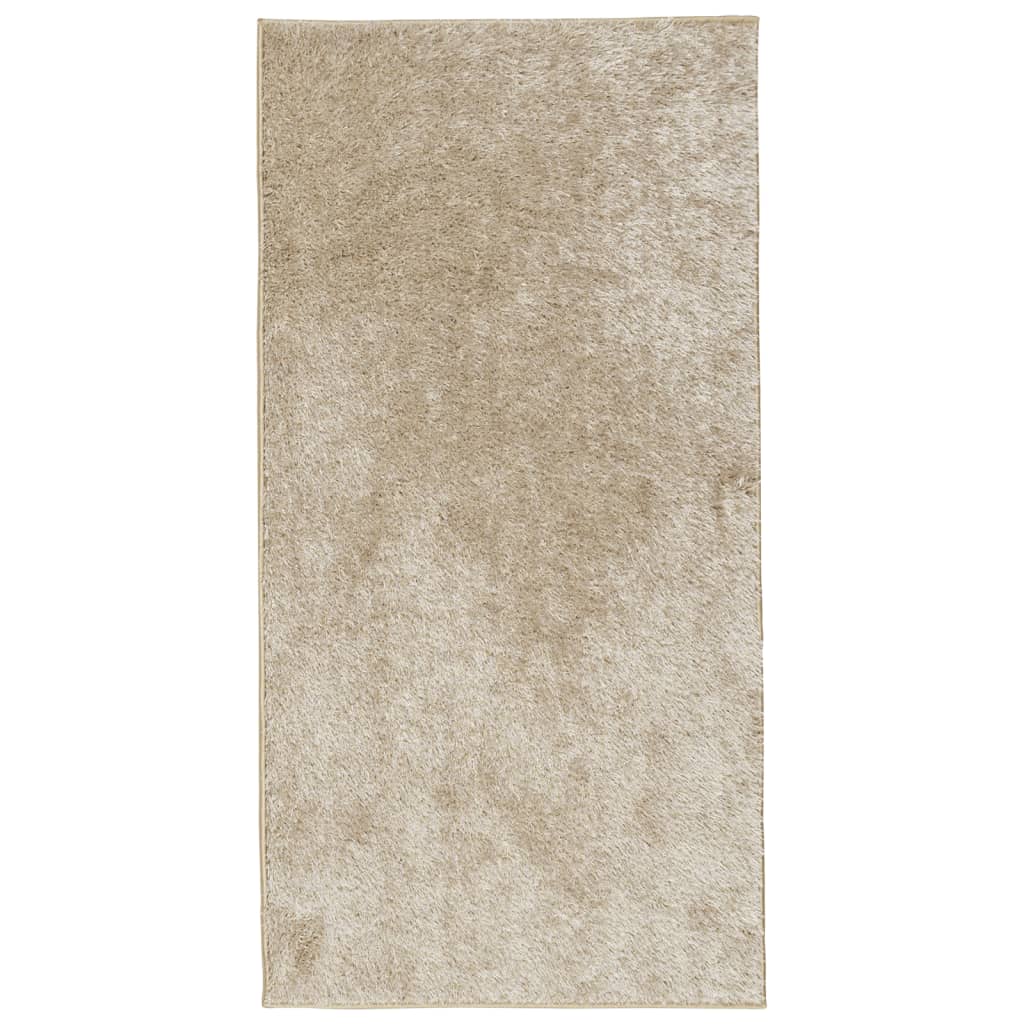 Carpet ISTAN Deep Pile Glossy Beige 80x150 cm