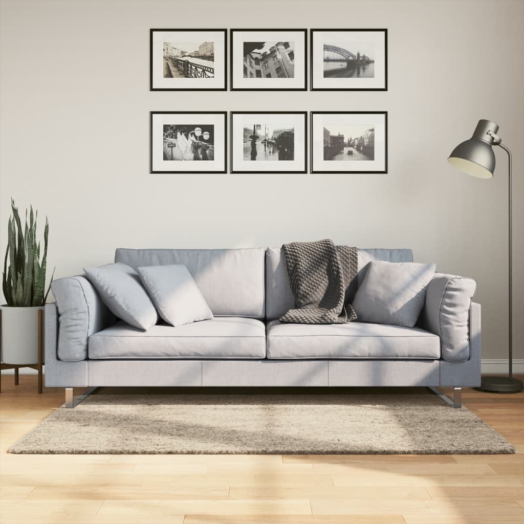 Carpet ISTAN Deep Pile Glossy Beige 80x150 cm