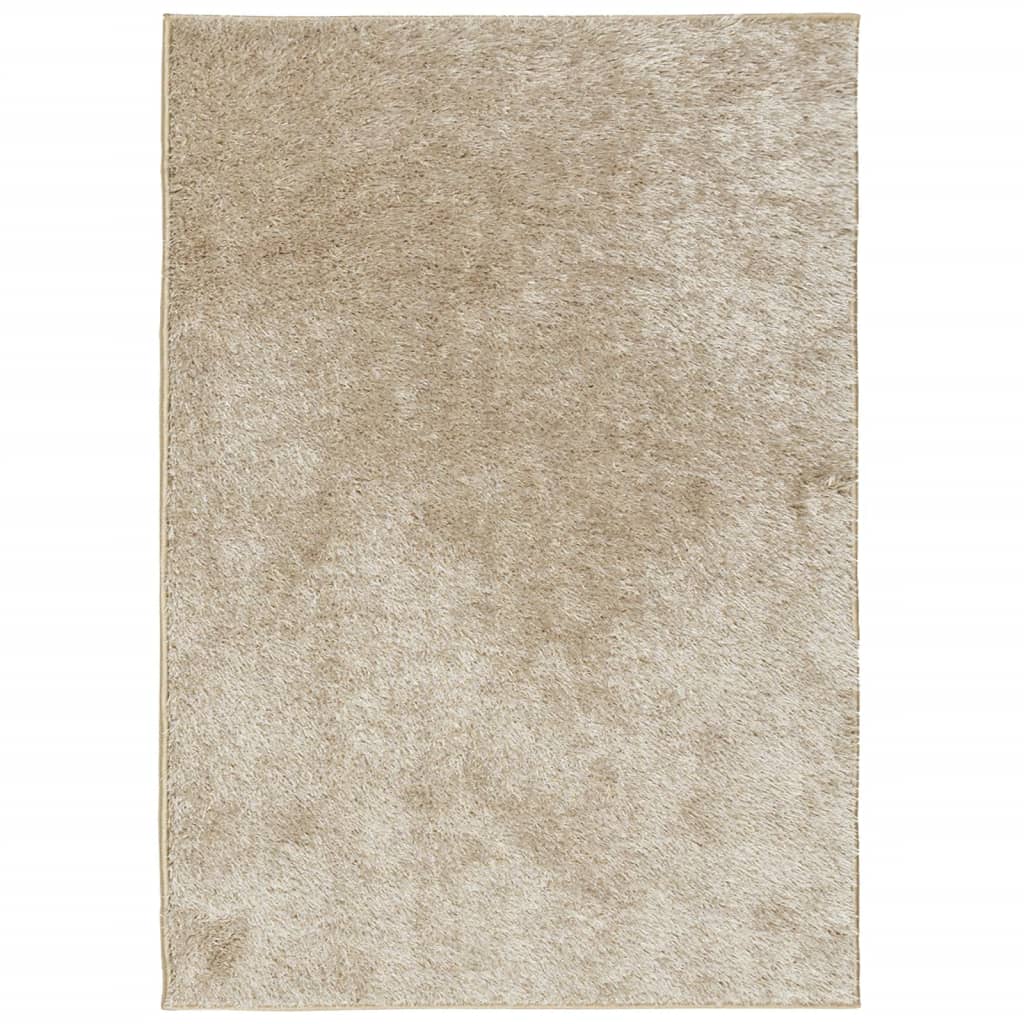 Carpet ISTAN Deep Pile Glossy Beige 160x230 cm