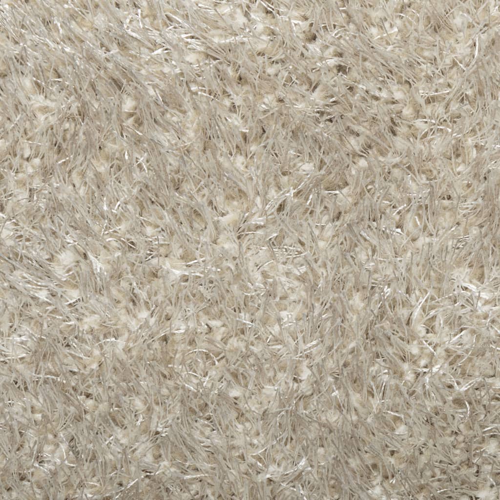 Teppich ISTAN Hochflor Glänzend Beige Ø 160 cm