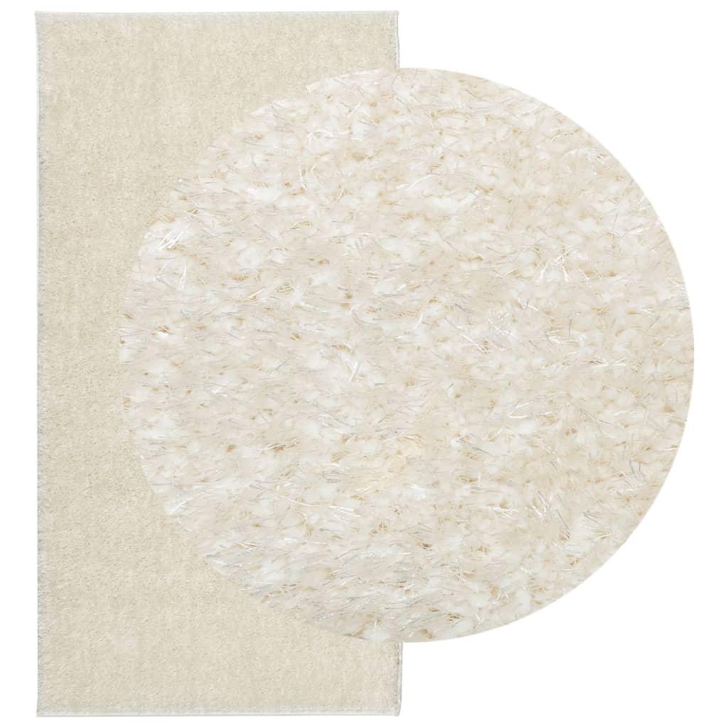 Carpet ISTAN Deep Pile Glossy Cream 100x200 cm