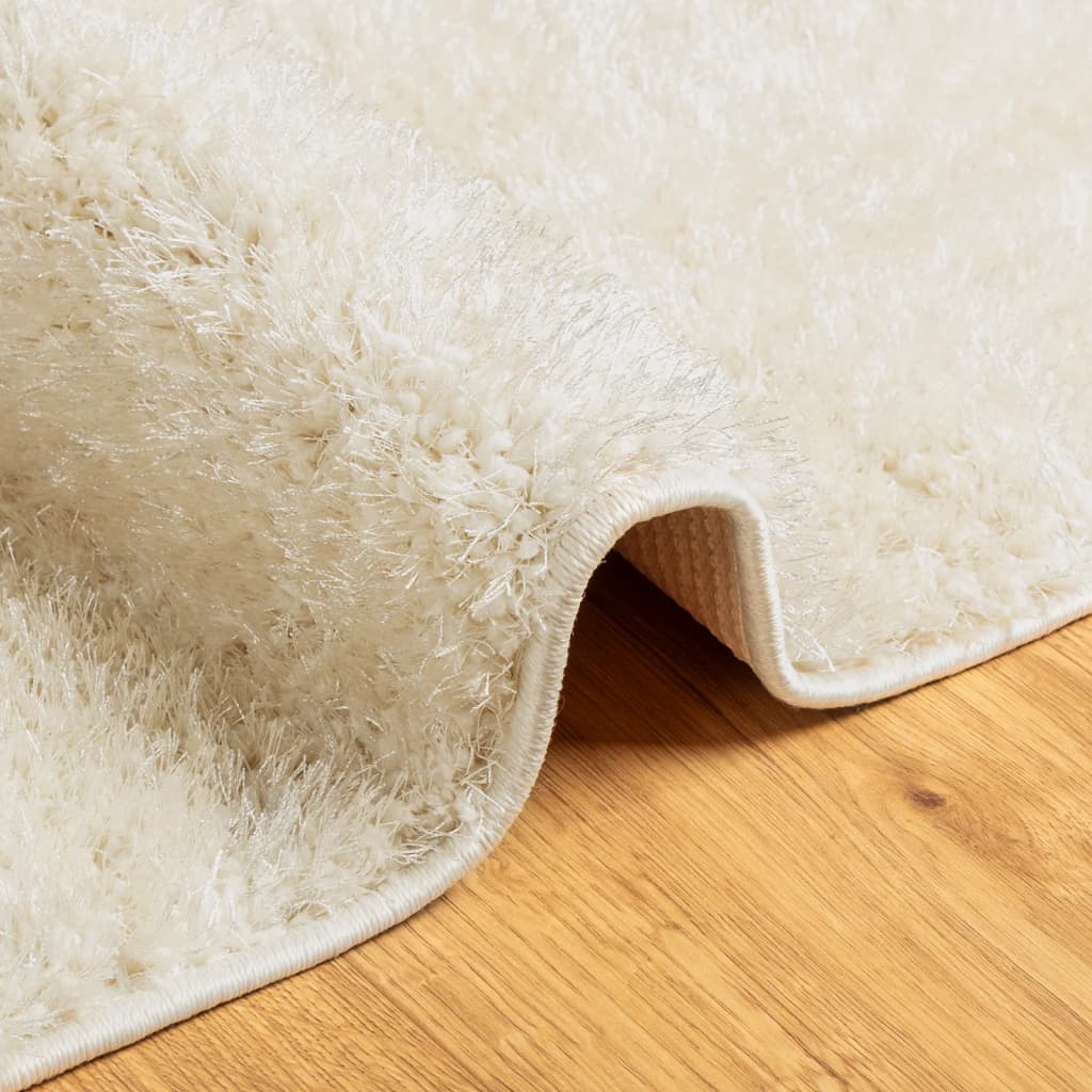 Carpet ISTAN Deep Pile Glossy Cream 100x200 cm