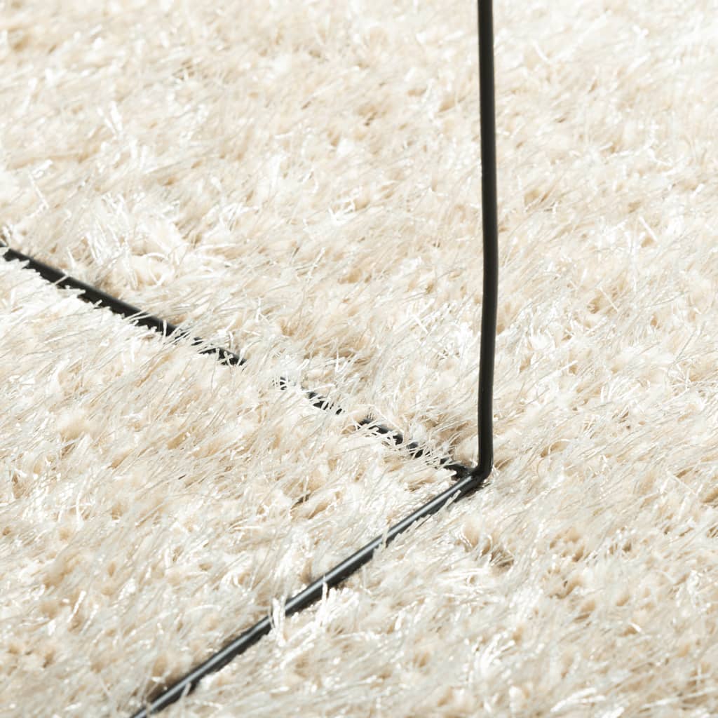 Carpet ISTAN Deep Pile Glossy Cream 100x200 cm