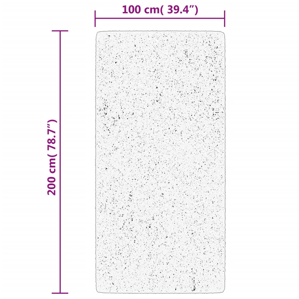 Carpet ISTAN Deep Pile Glossy Cream 100x200 cm
