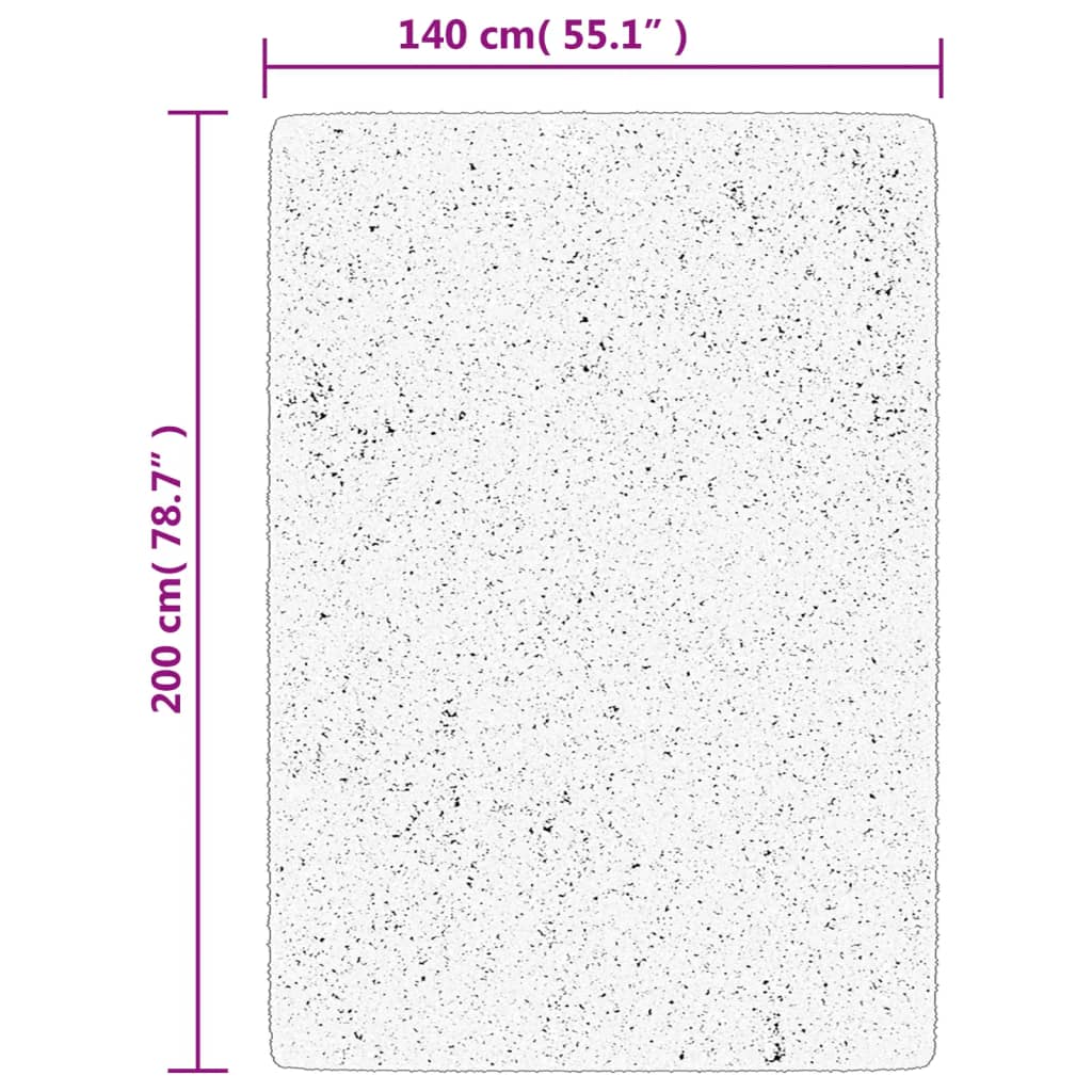Carpet ISTAN Deep Pile Glossy Cream 140x200 cm