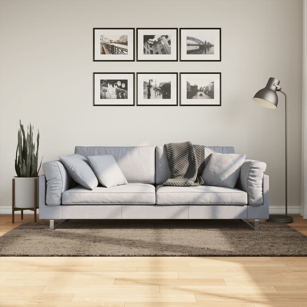 Carpet ISTAN Deep Pile Glossy Grey 100x200 cm
